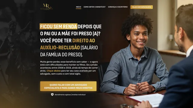 Página inicial do site de Lisboa Rocha, criado pela Agência Alencar