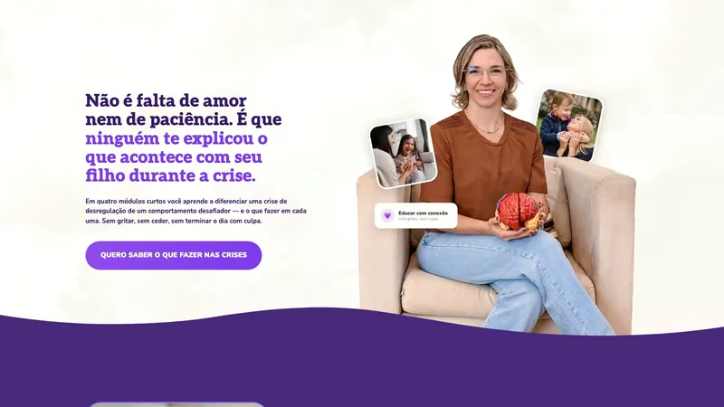 Primeira dobra do site de Jamile Tupinambá
